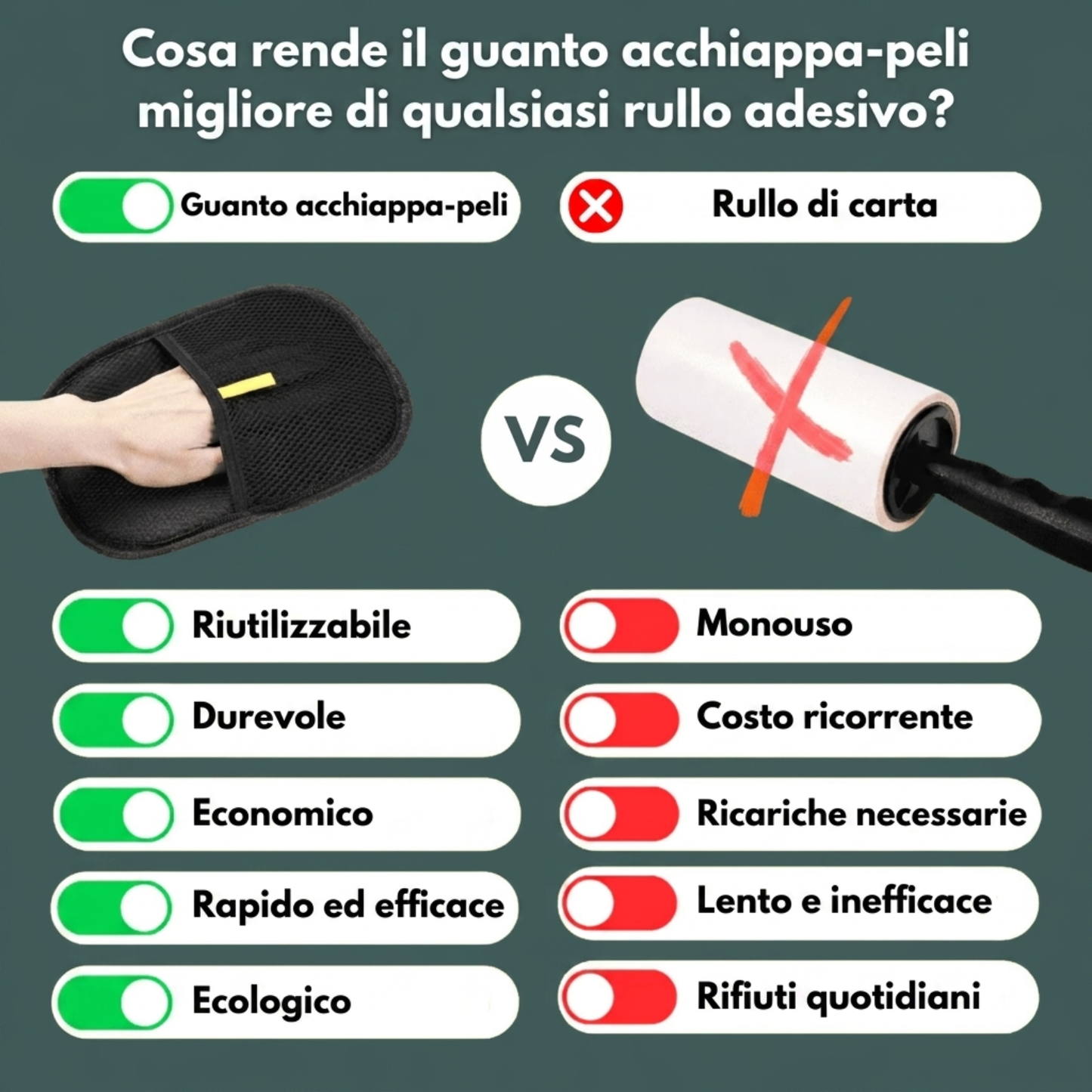 Guanto acchiappapeli