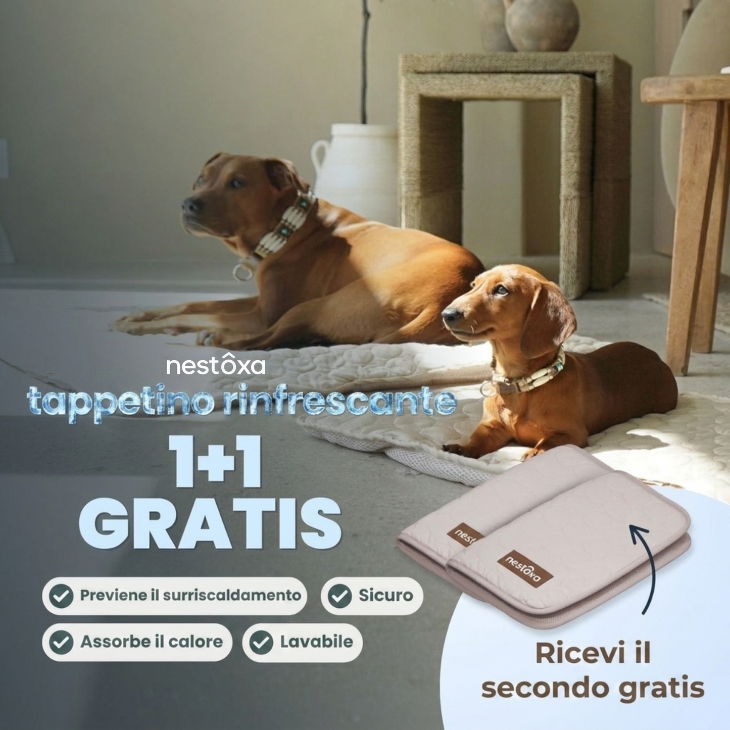 Nestoxa Tappetino Rinfrescante per Cani 2.0 ( 1+1 )