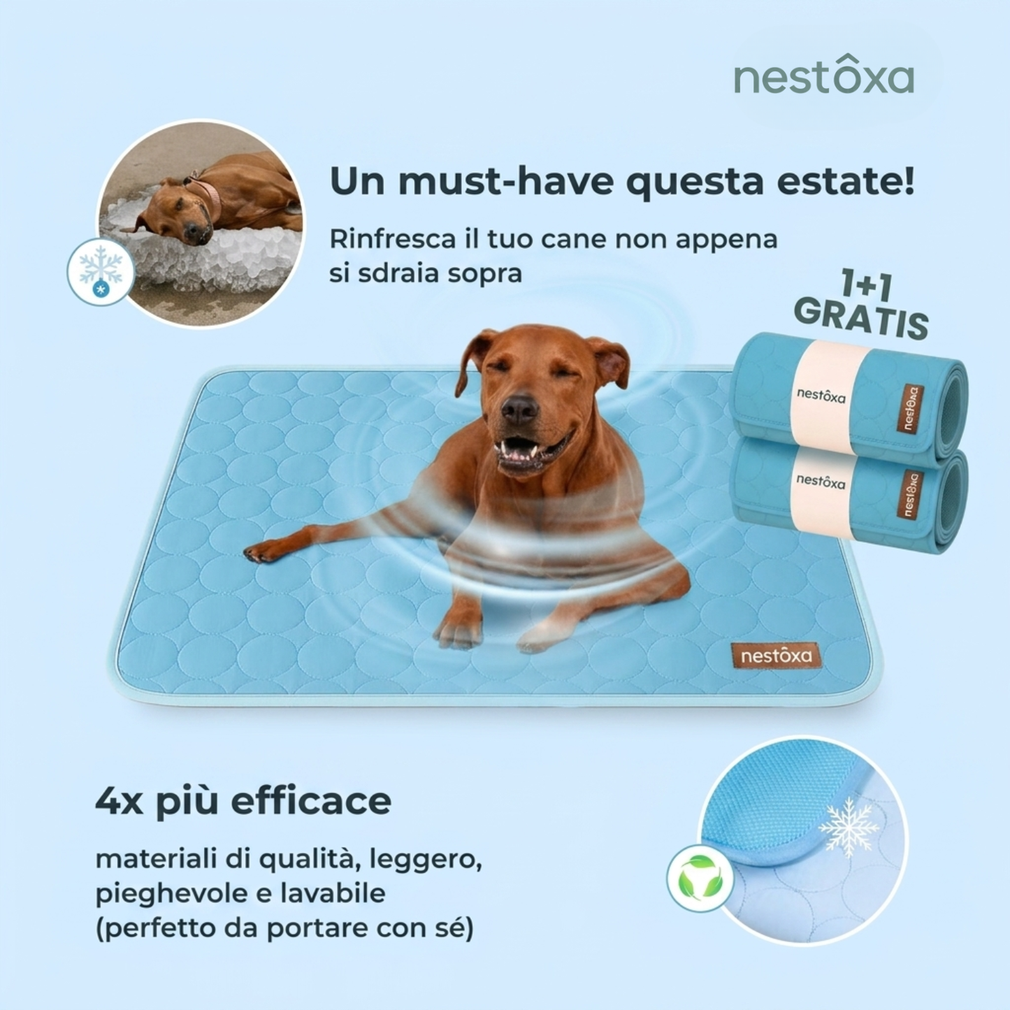 Nestoxa Tappetino Rinfrescante per Cani 2.0 ( 1+1 )