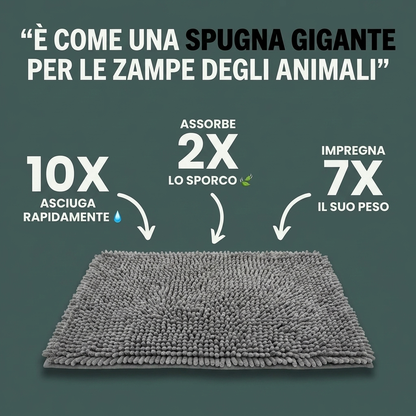 Tappetino ultra-assorbente per zampe di animali