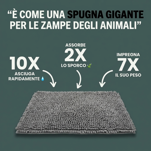Tappetino ultra-assorbente per zampe di animali