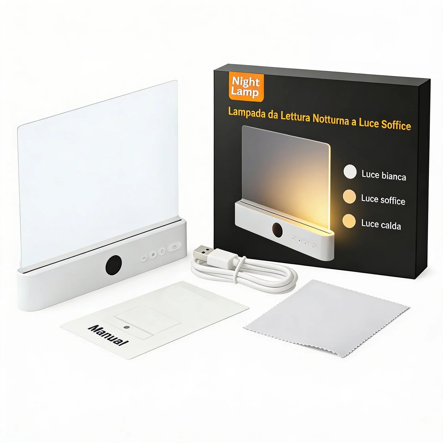 Lampada da Lettura Notturna — Luce Soffice e Confortevole
