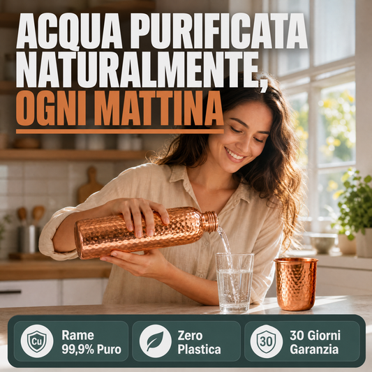 Borraccia in Rame Puro – Nestoxa™ | L'Acqua Purificata Naturalmente, Senza Plastica — main:headline_benefits