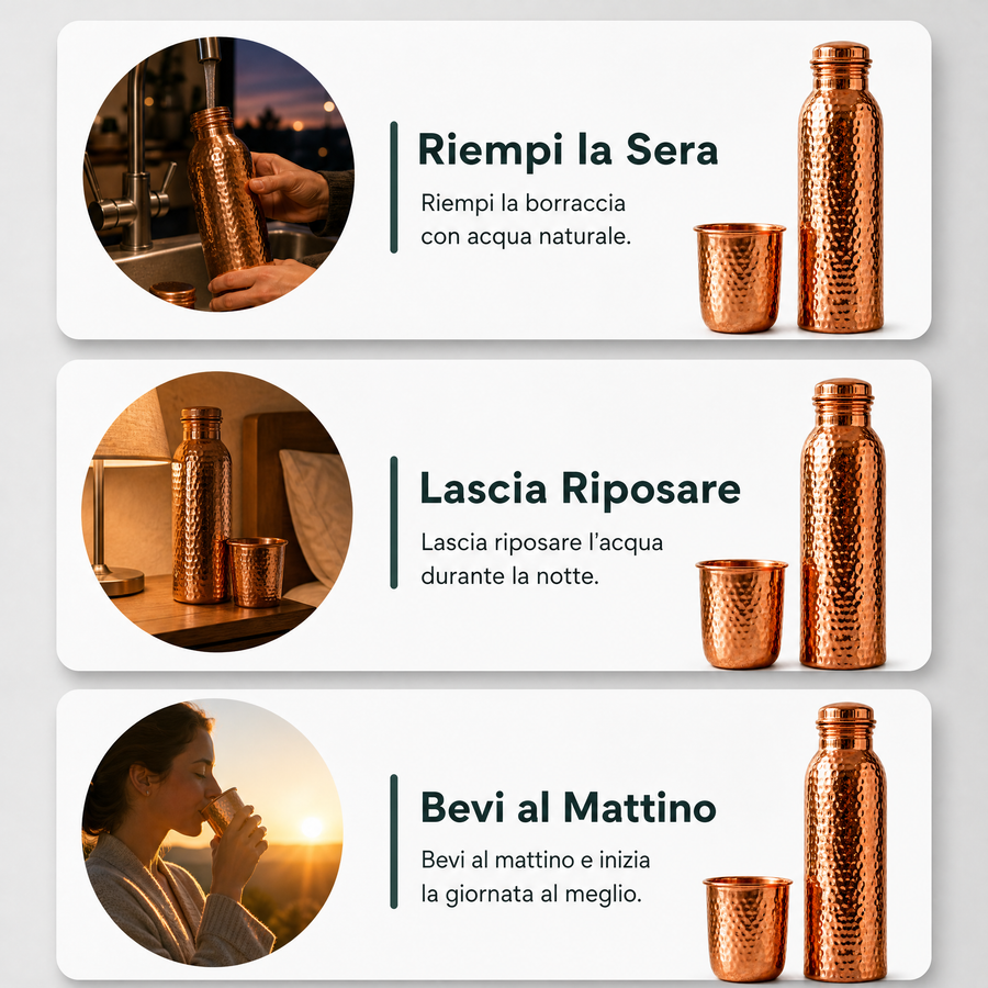 Borraccia in Rame Puro – Nestoxa™ | L'Acqua Purificata Naturalmente, Senza Plastica — main:how_to