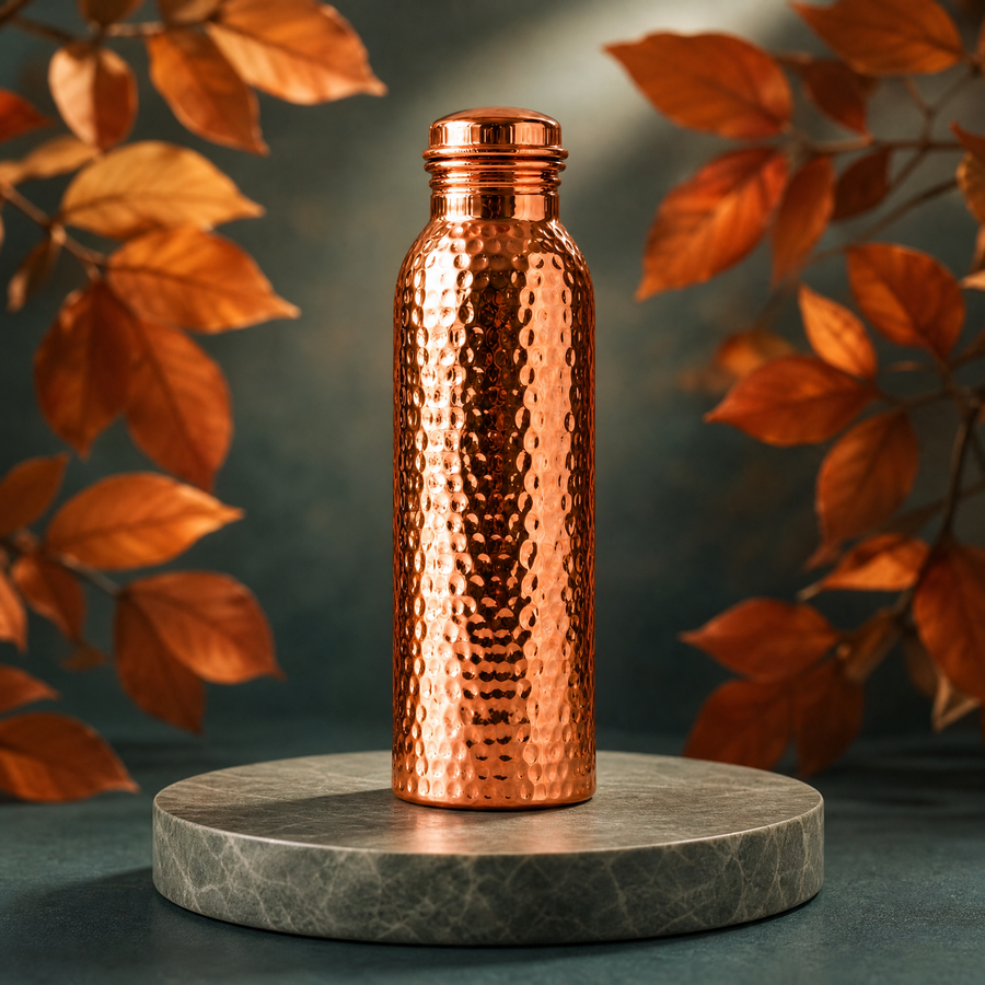 Borraccia in Rame Puro – Nestoxa™ | L'Acqua Purificata Naturalmente, Senza Plastica — main:podium