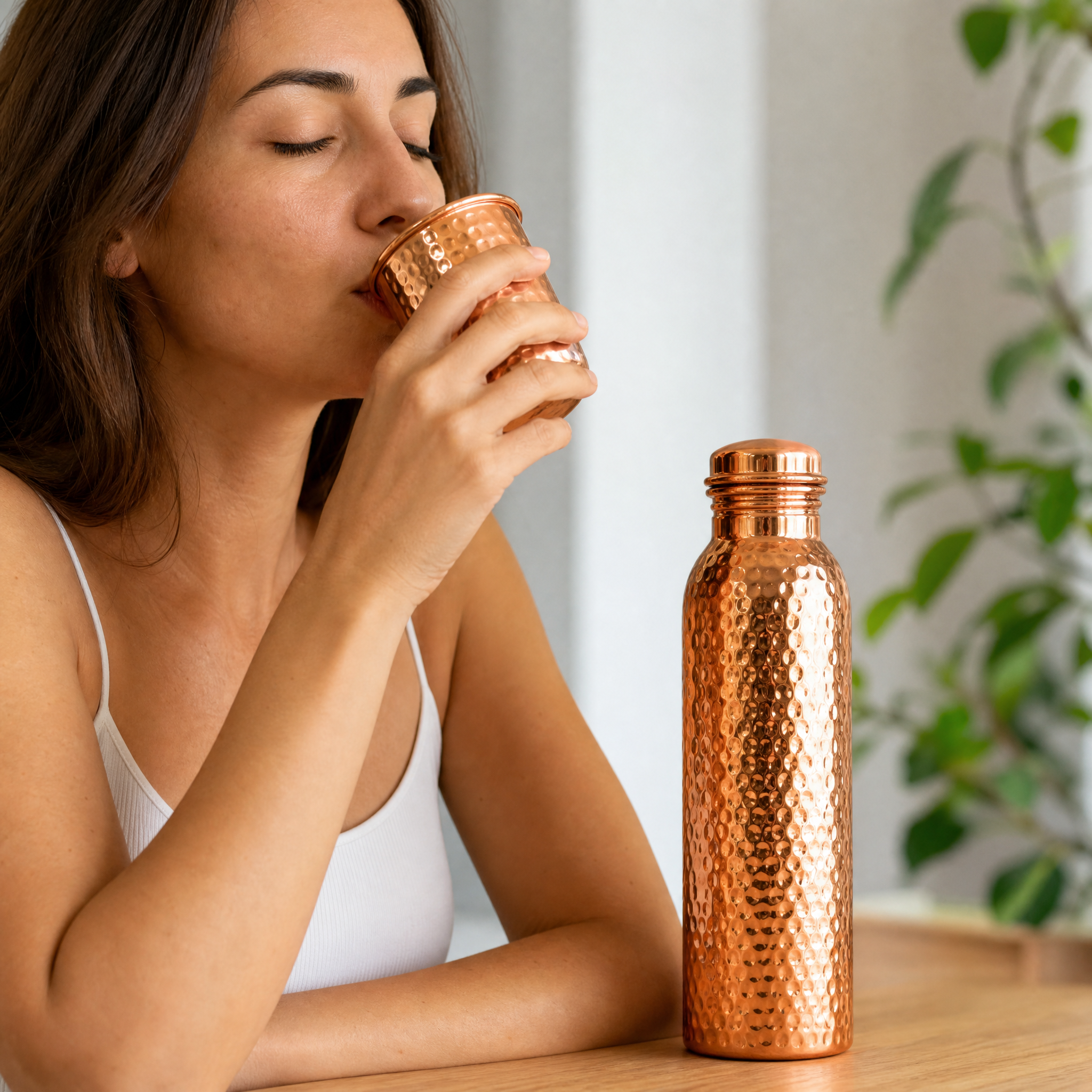 Borraccia in Rame Puro – Nestoxa™ | L'Acqua Purificata Naturalmente, Senza Plastica Image